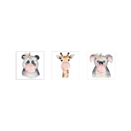 Wallity FAH10 Cuadros Decorativos sobre Lienzo Multicolor (Set de 3)